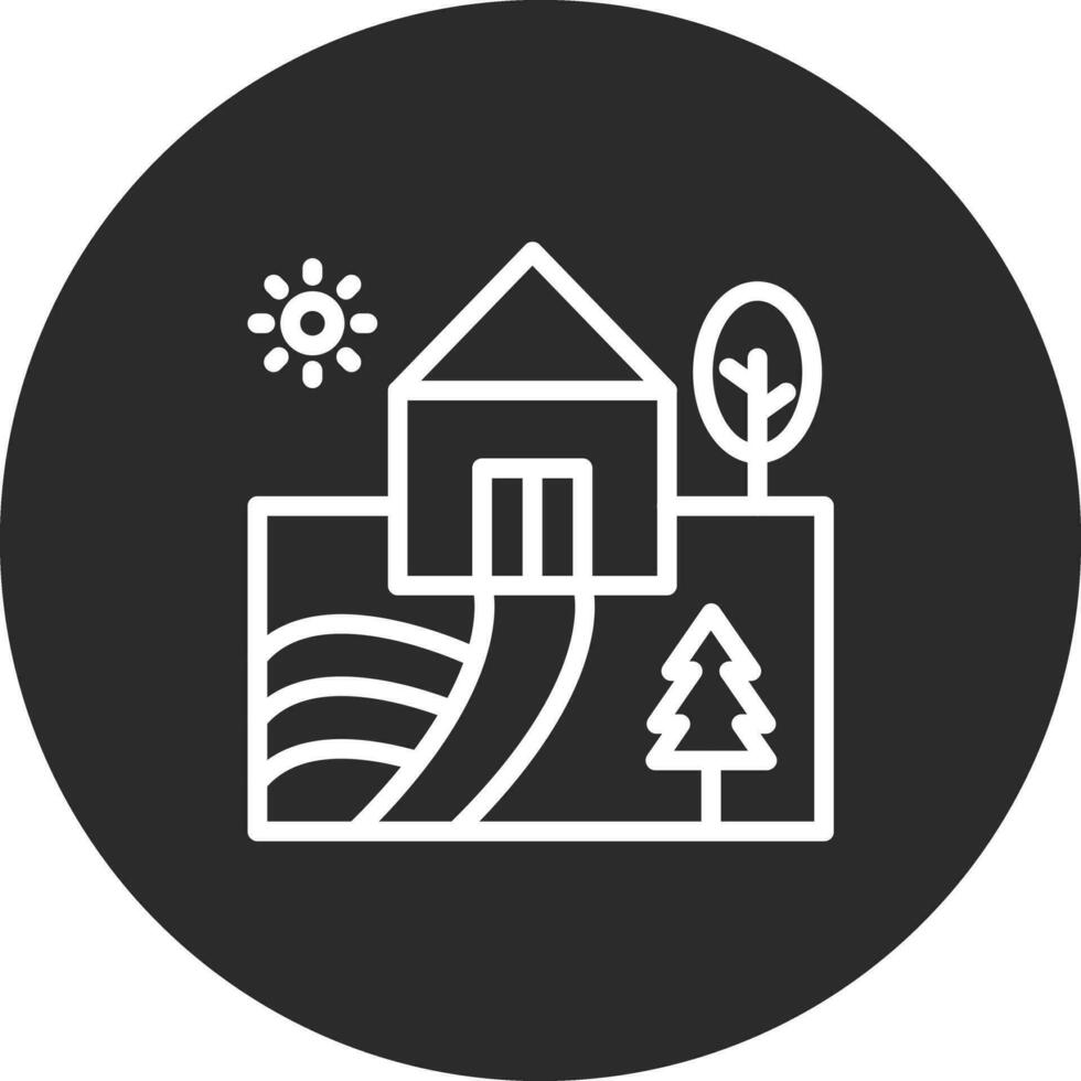 Village Landscape Vector Icon