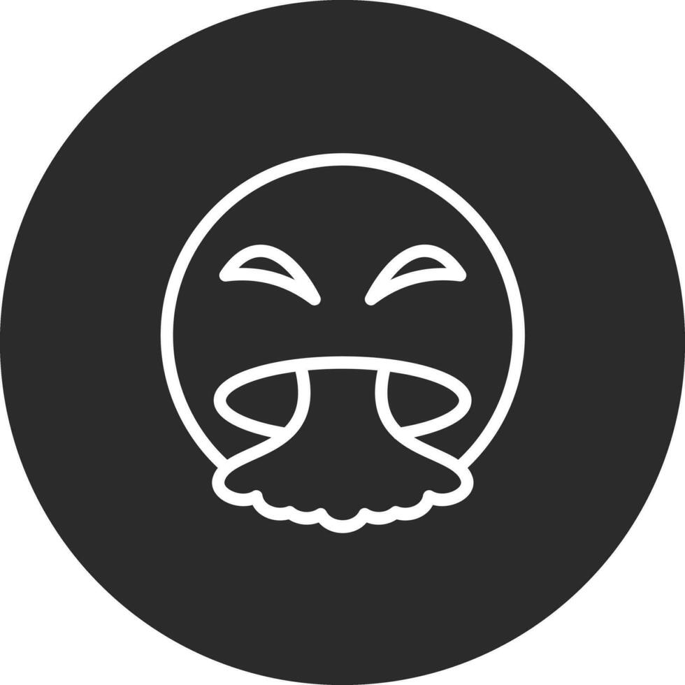 Face Vomiting Vector Icon
