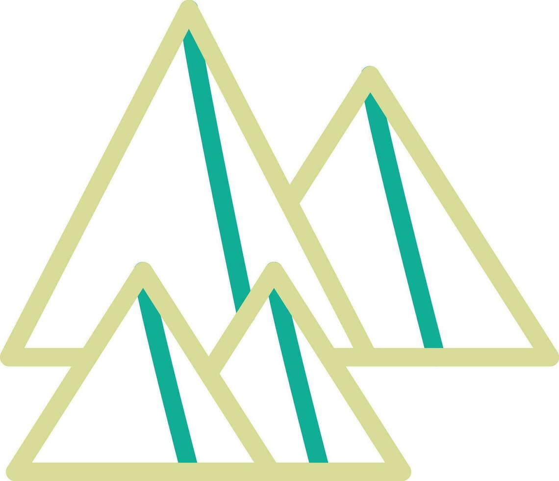 Pyramid Landscape Vector Icon