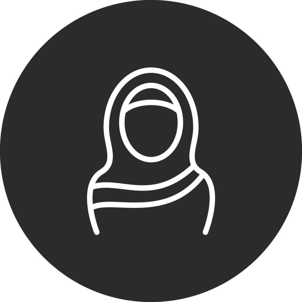 icono de vector de hiyab