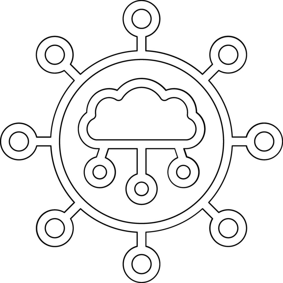 Cloud Connection Vector Icon