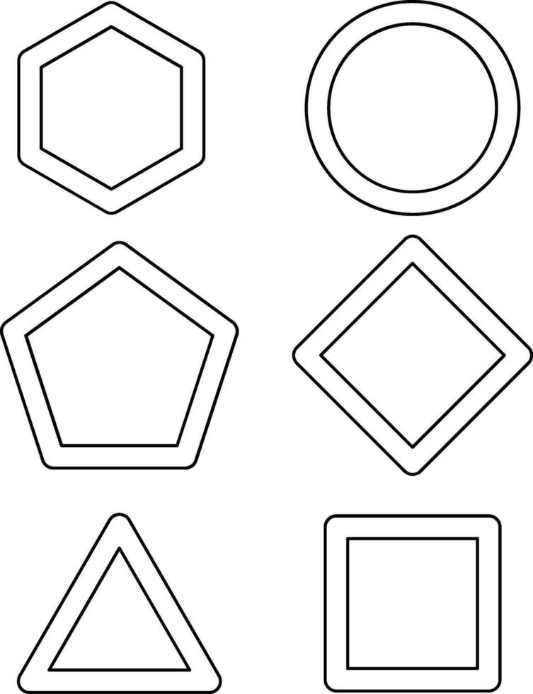 Geometric Shapes Vector Icon