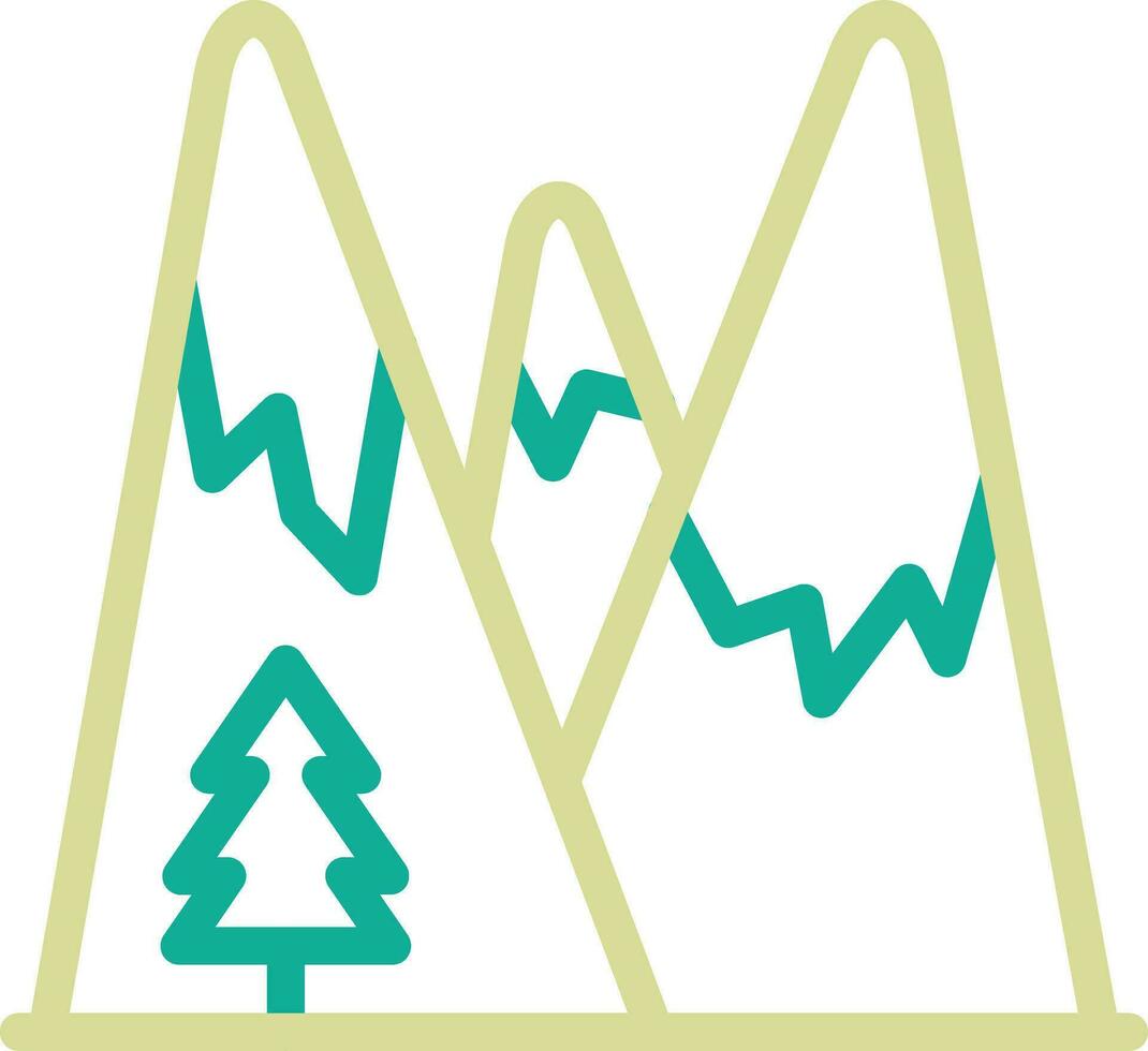montañas paisaje vector icono