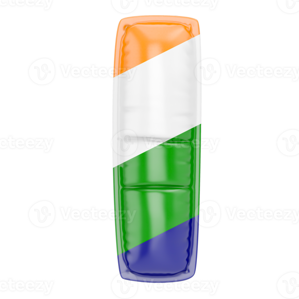 Balloon I Font Indian color of flag png