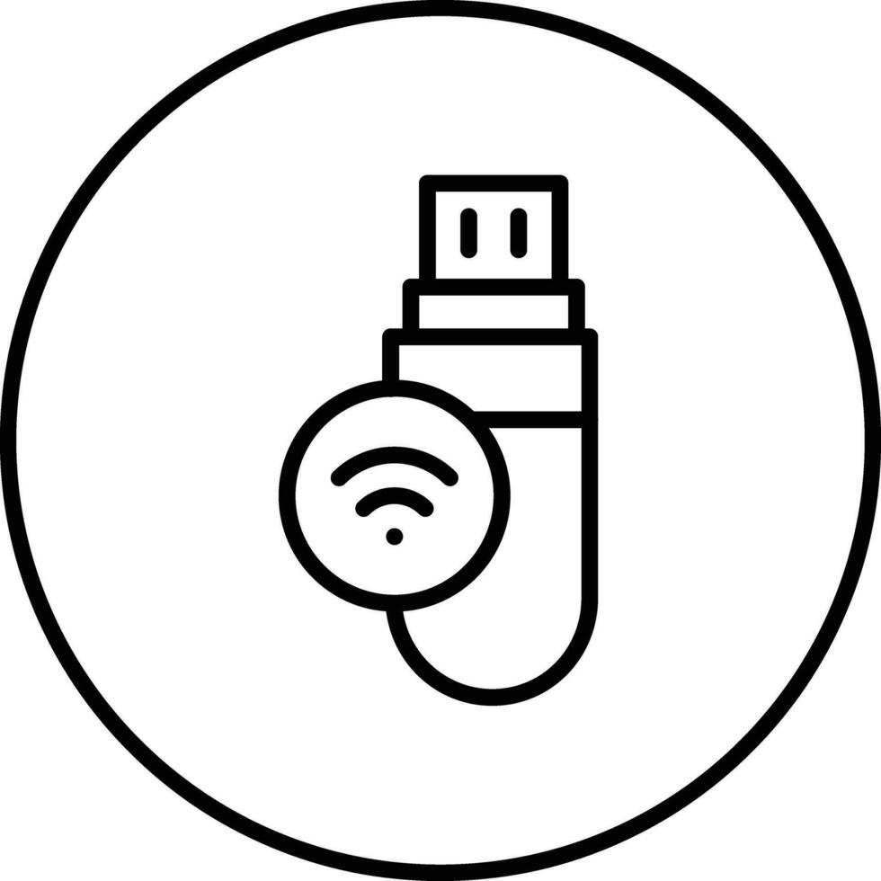 USB Wifi vector icono