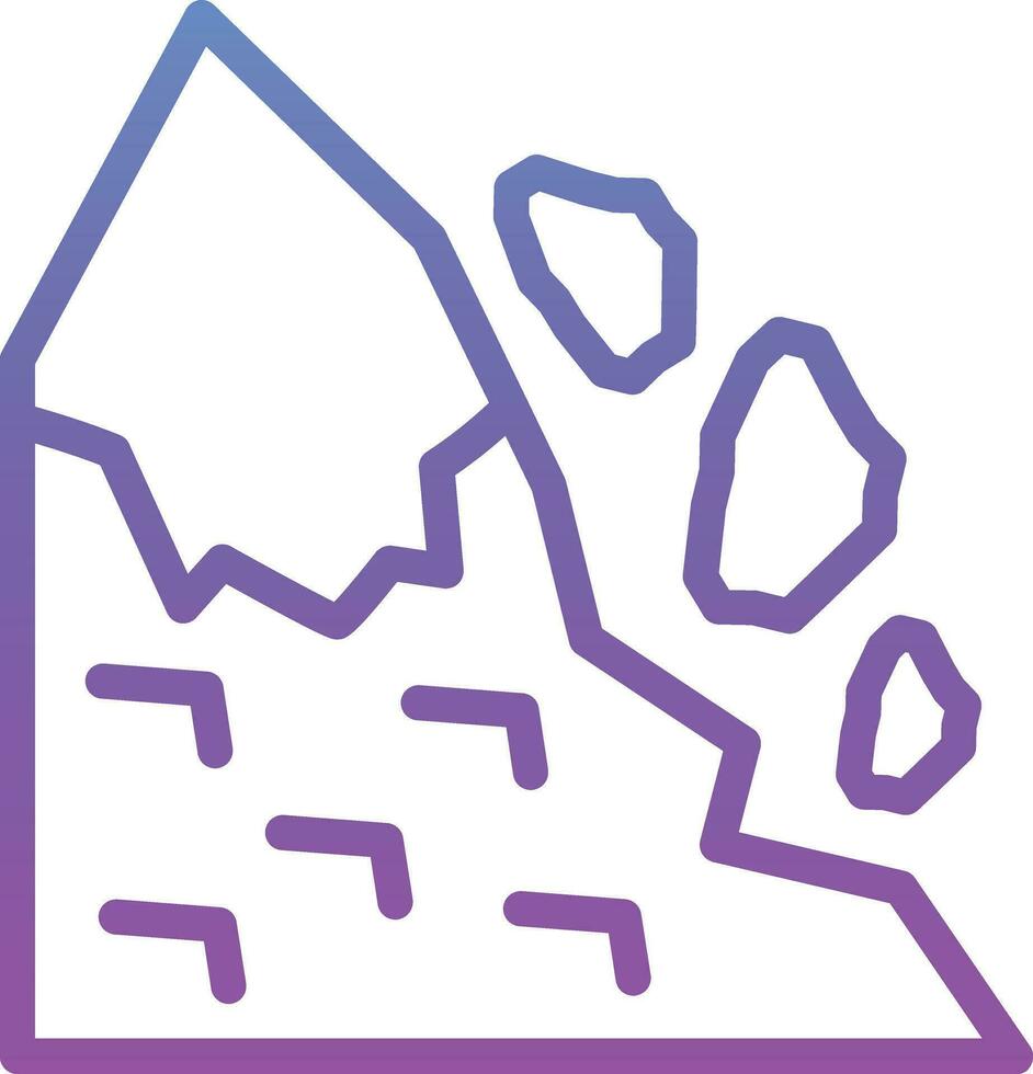 Snow Avalanche Vector Icon