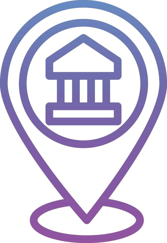 Bank Location Vector Icon