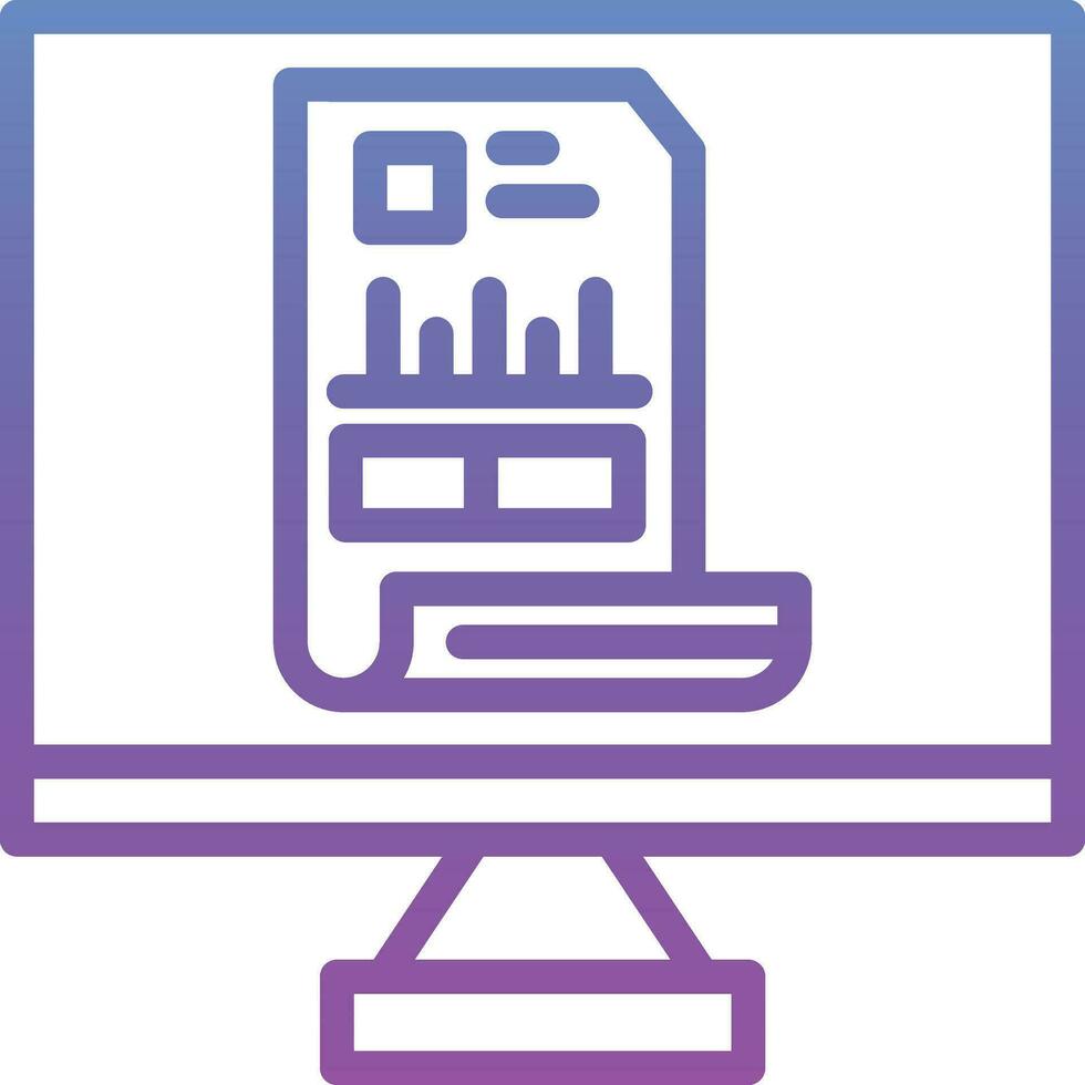 Online Invoice Vector Icon