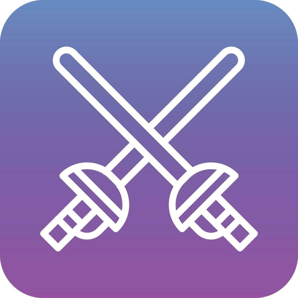 Fencing Sports Vector Icon