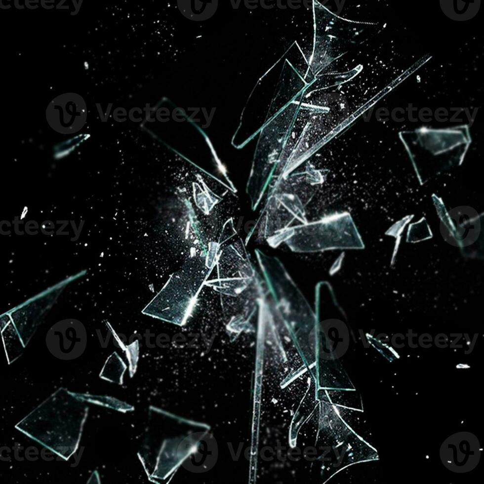 Broken glass textures photo