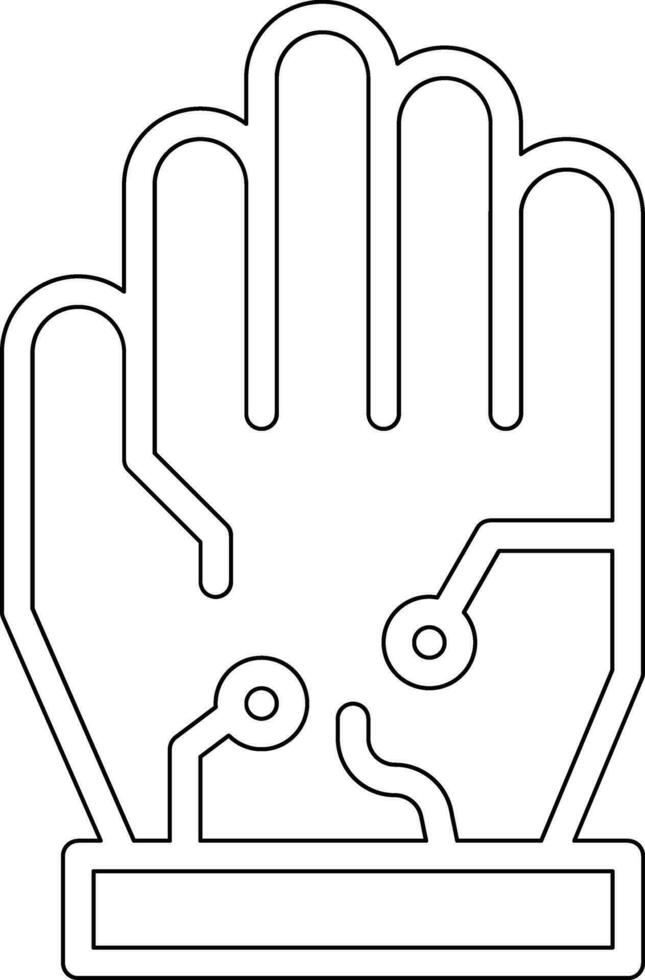 Wired Gloves Vector Icon