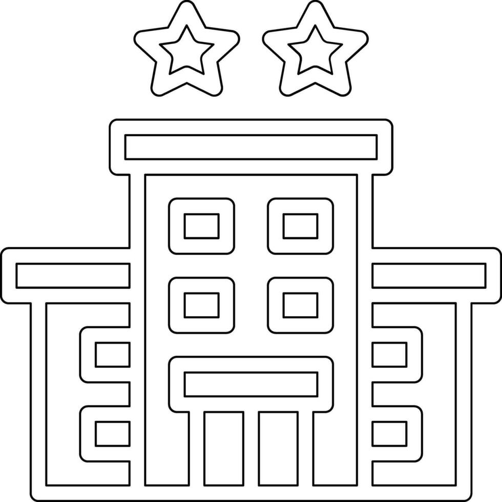 2 estrella hotel vector icono