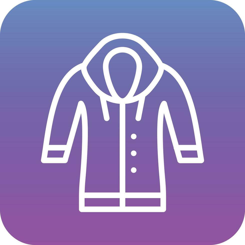 Man Raincoat Vector Icon