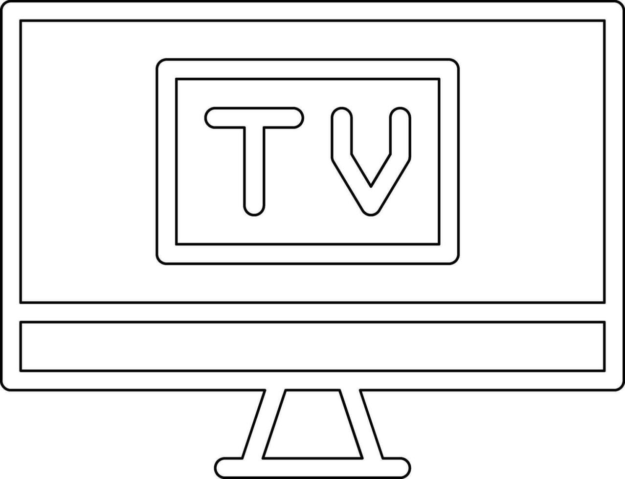 icono de vector de pantalla de tv