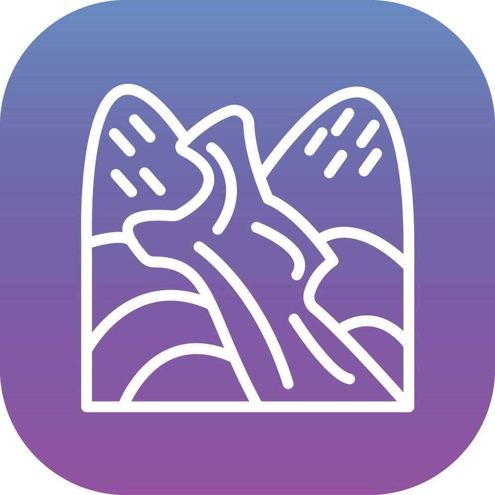 River Landscape Vector Icon