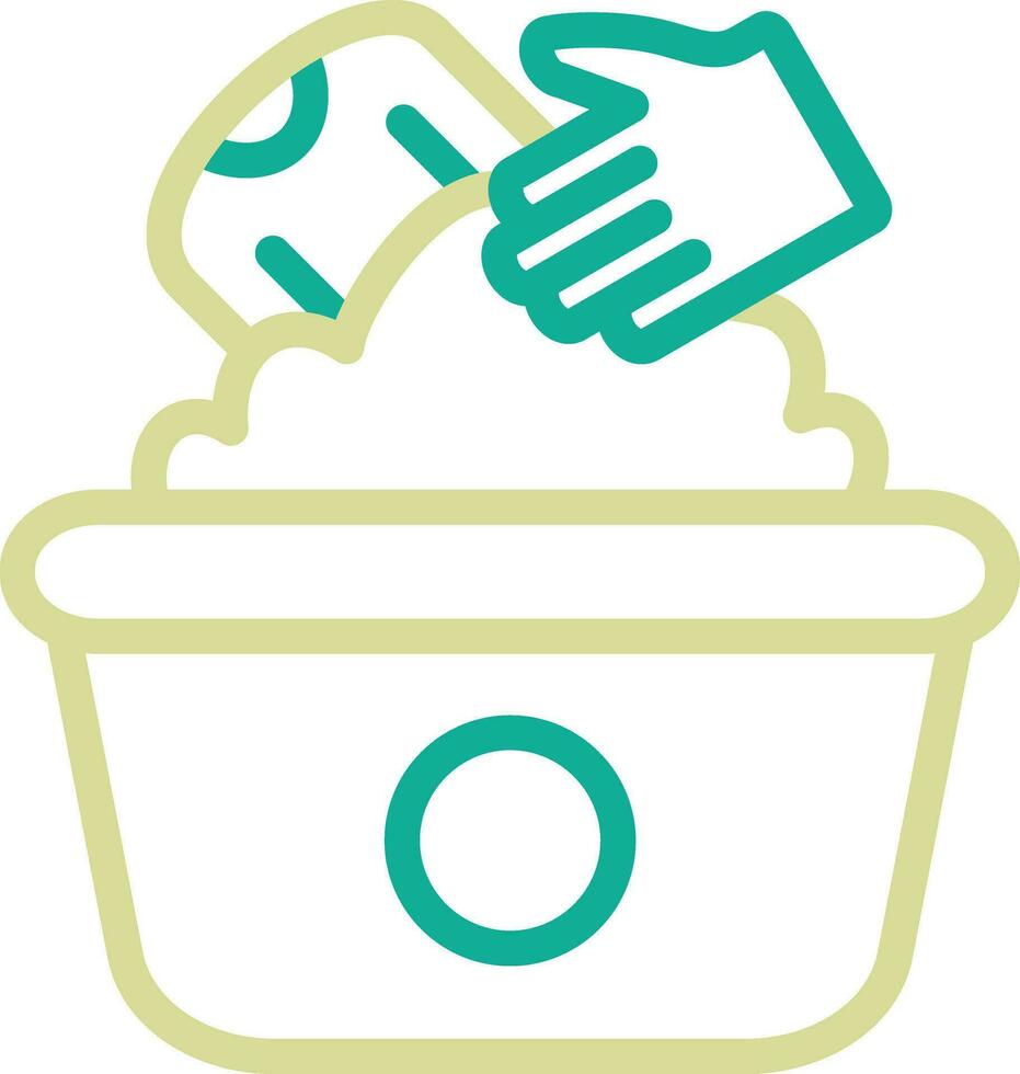 Hand Washing Clothes Vector Icon