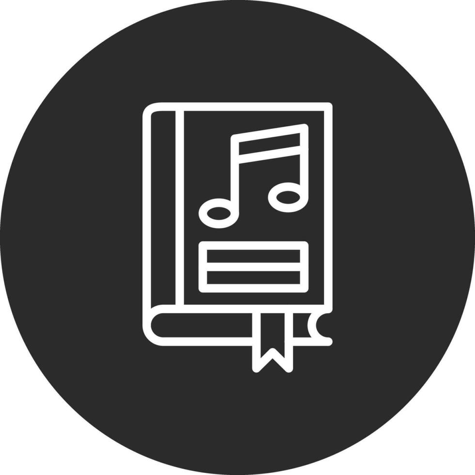 icono de vector de libro de música