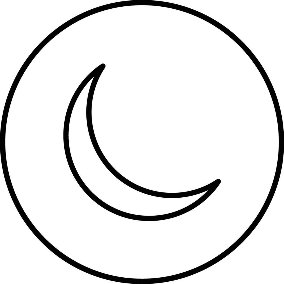 Waxing Moon Vector Icon