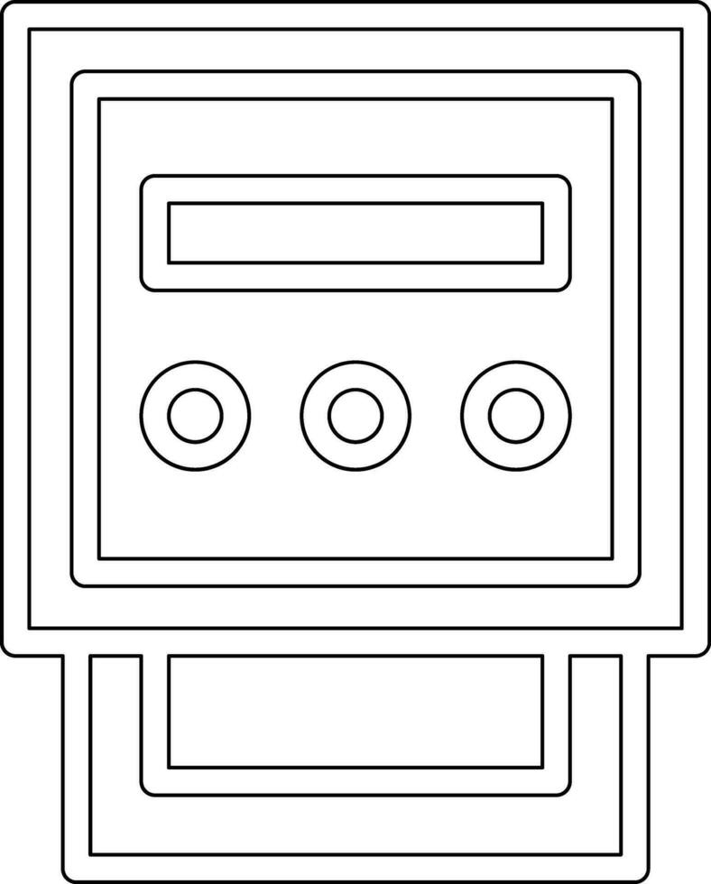 icono de vector de medidor eléctrico