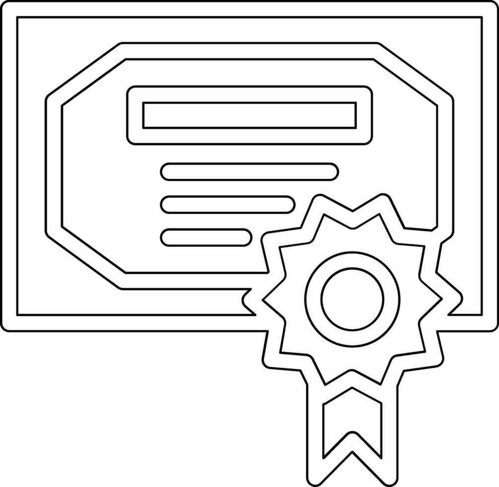 icono de vector de certificado