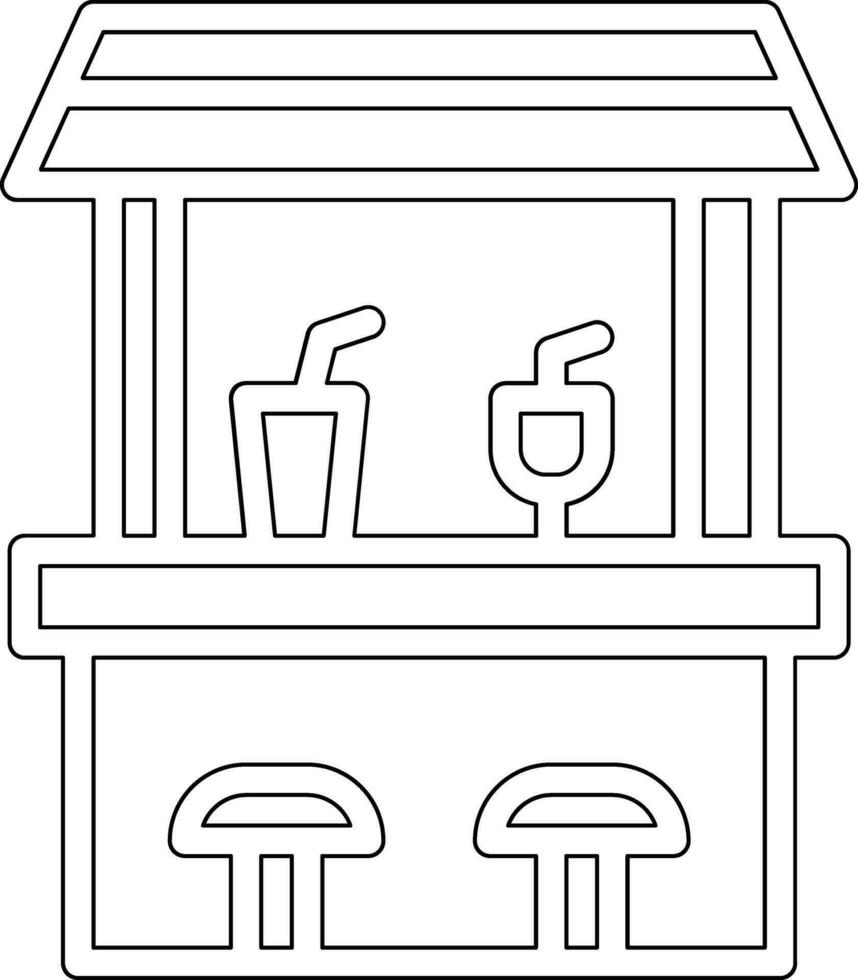 Beach Bar Vector Icon