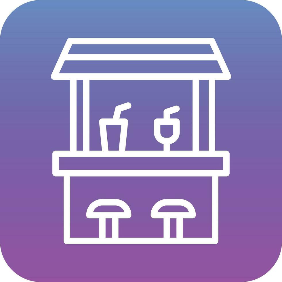 Beach Bar Vector Icon