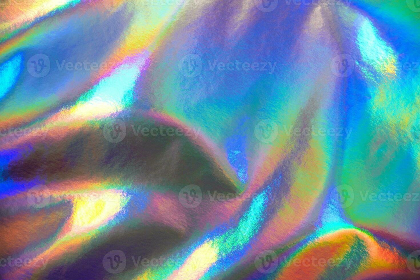 Crumpled Holographic Foil Paper Textures photo