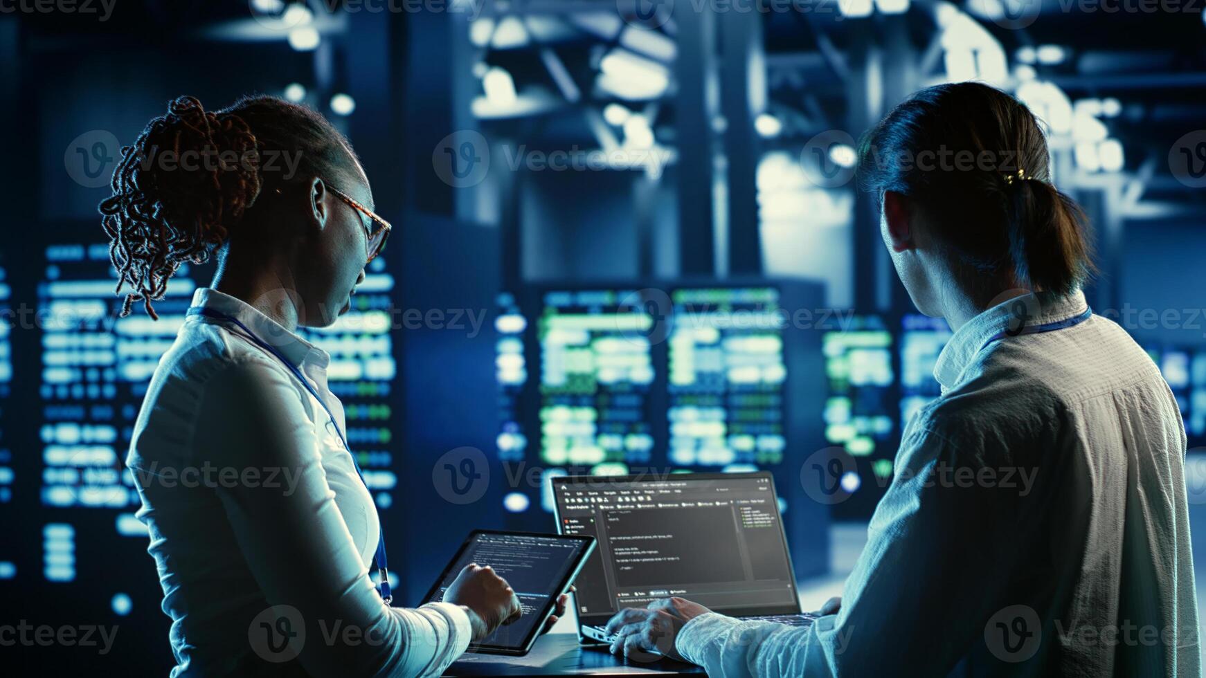 Coworkers programming in server hub housing advanced 