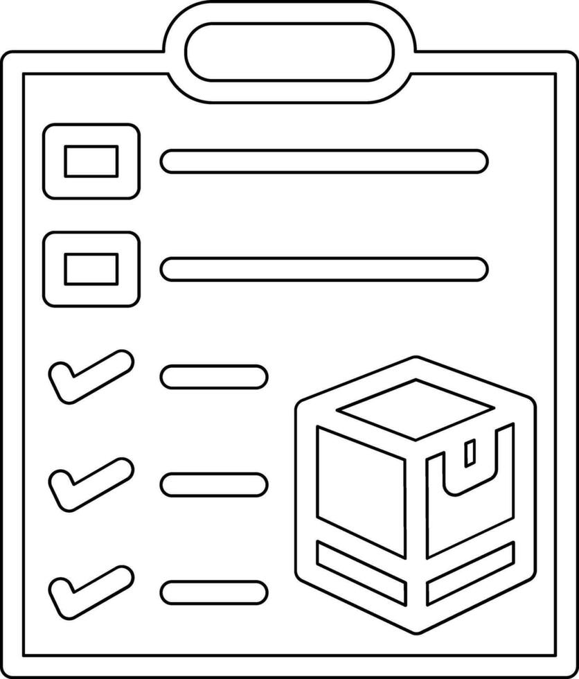 Parcels Checklist Vector Icon