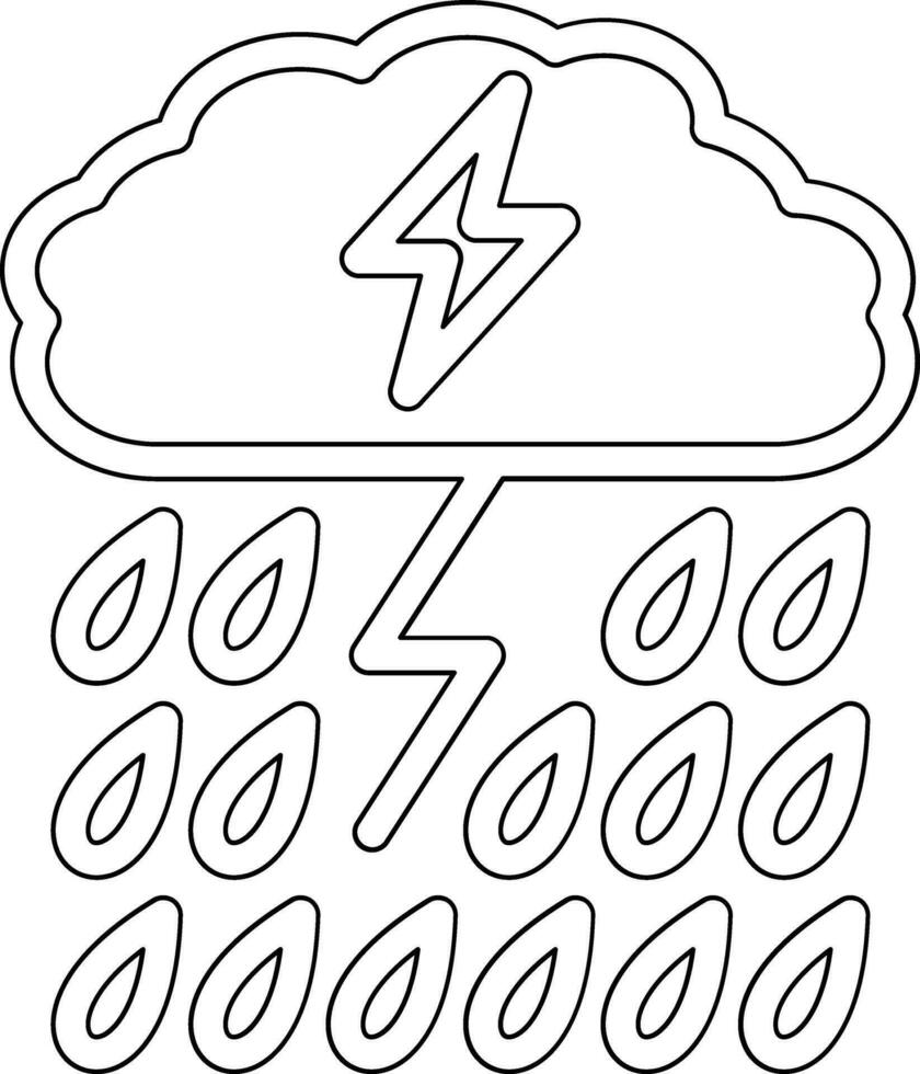 pesado lluvia vector icono