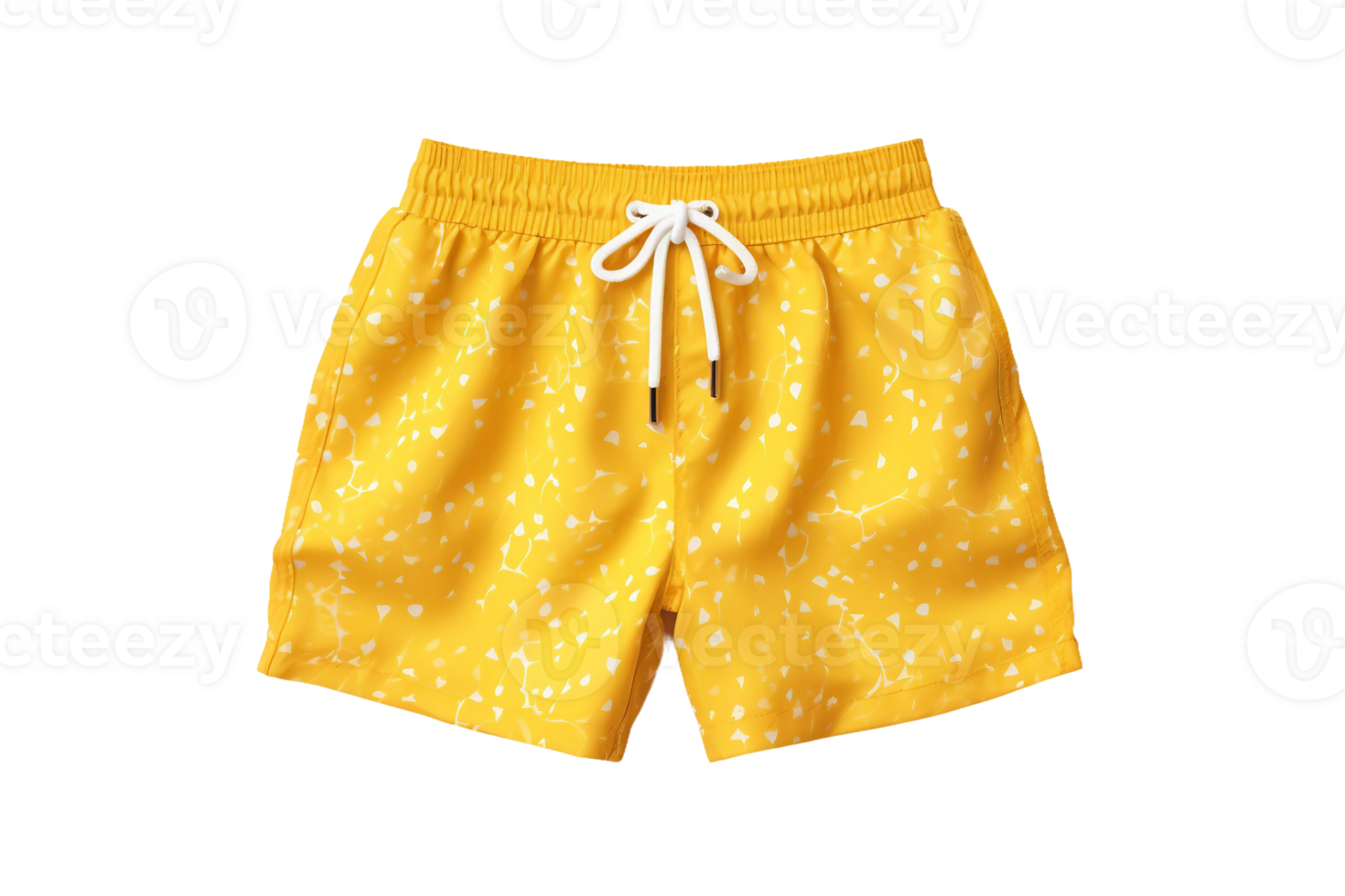 AI generated Yellow Boys Swim Trunk Style on a transparent background. png