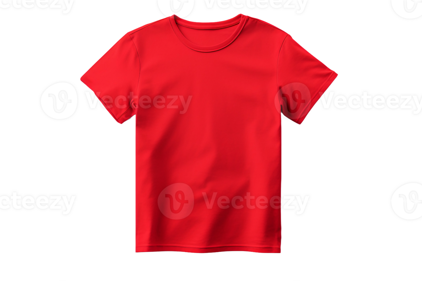 AI generated Red T-Shirt Style on a transparent background. png
