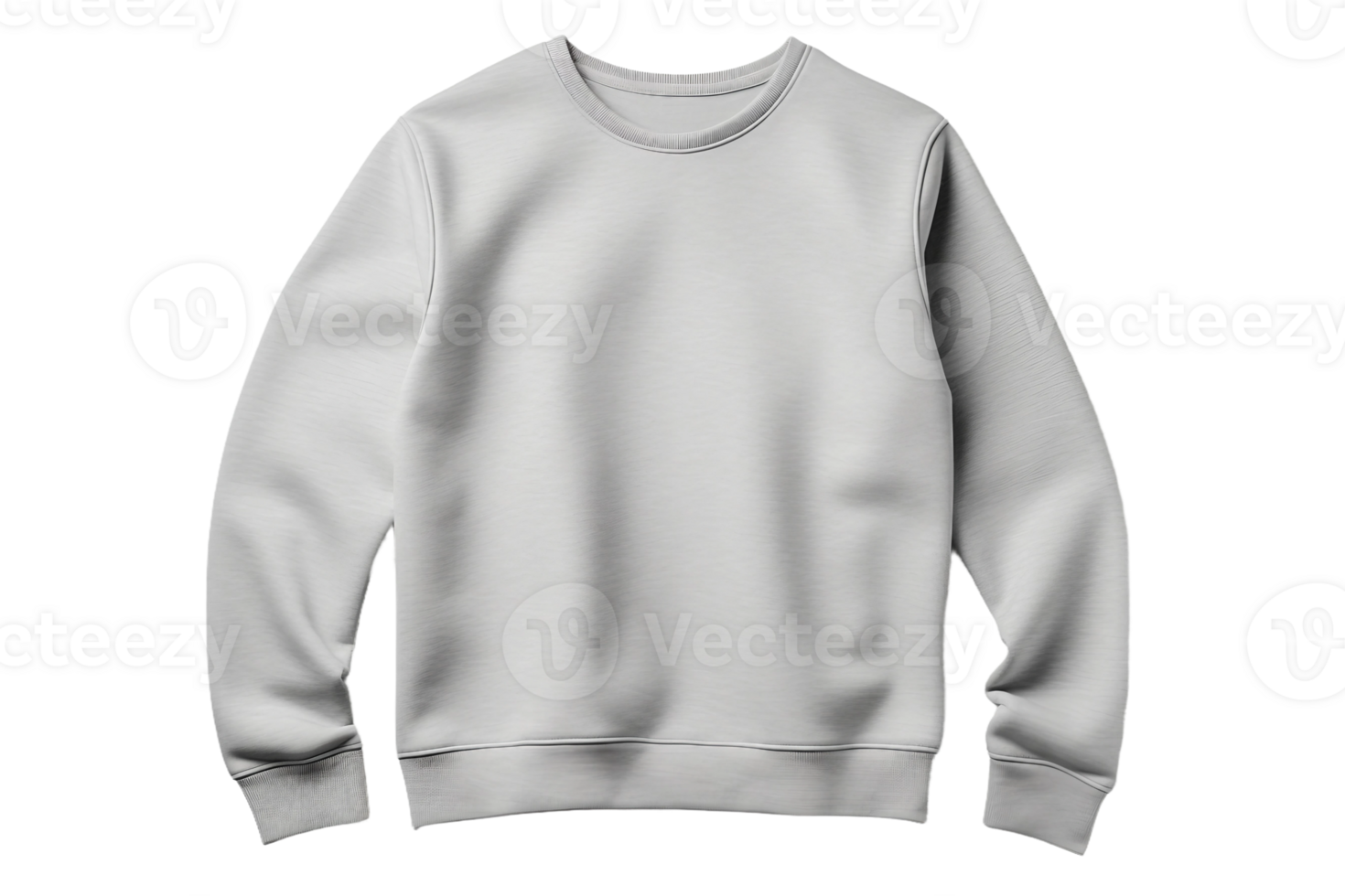AI generated Gray Crewneck Comfort on a transparent background. png