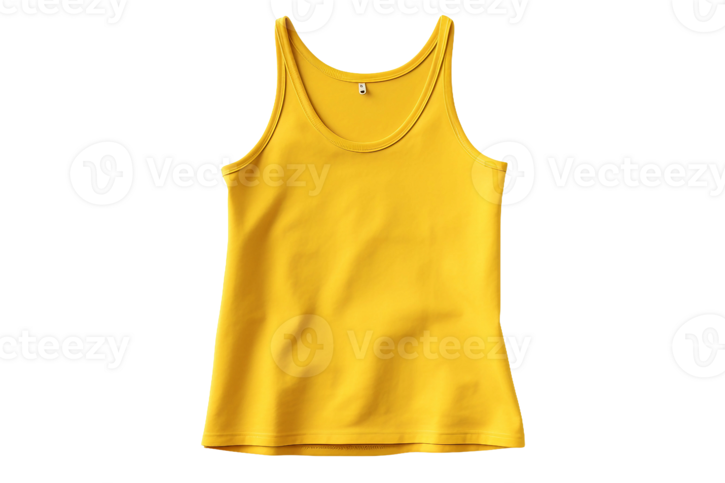 AI generated Yellow Tank Top Style on a transparent background. png