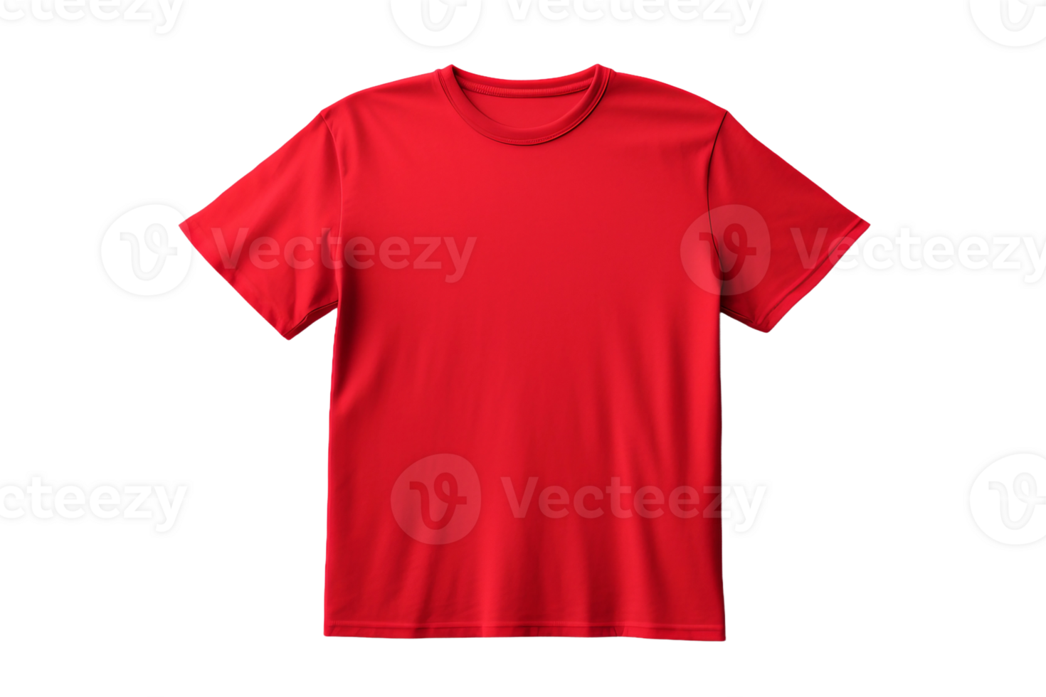 AI generated Red T-Shirt Style on a transparent background. png