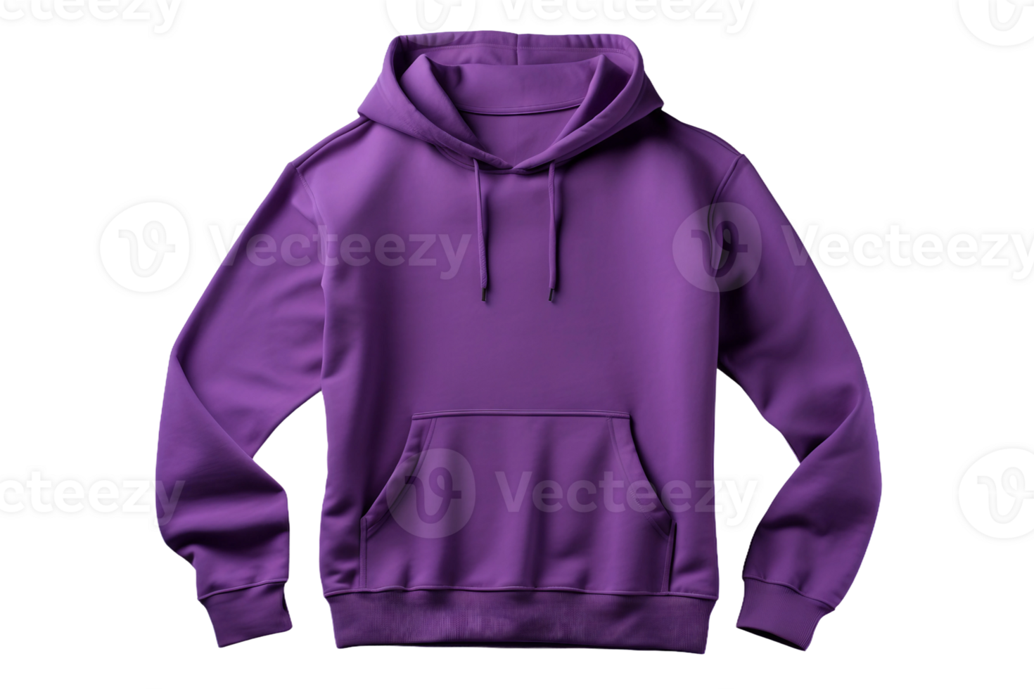 AI generated Purple Sweatshirt Style on a transparent background. png