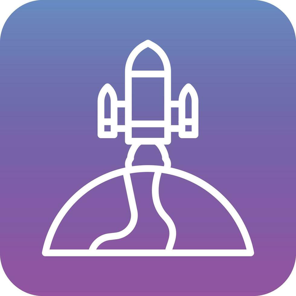 Rocket Earth Vector Icon