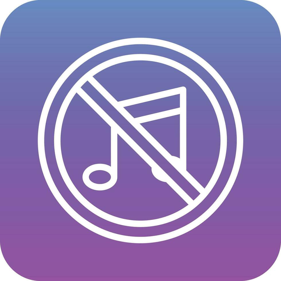 No Music Vector Icon