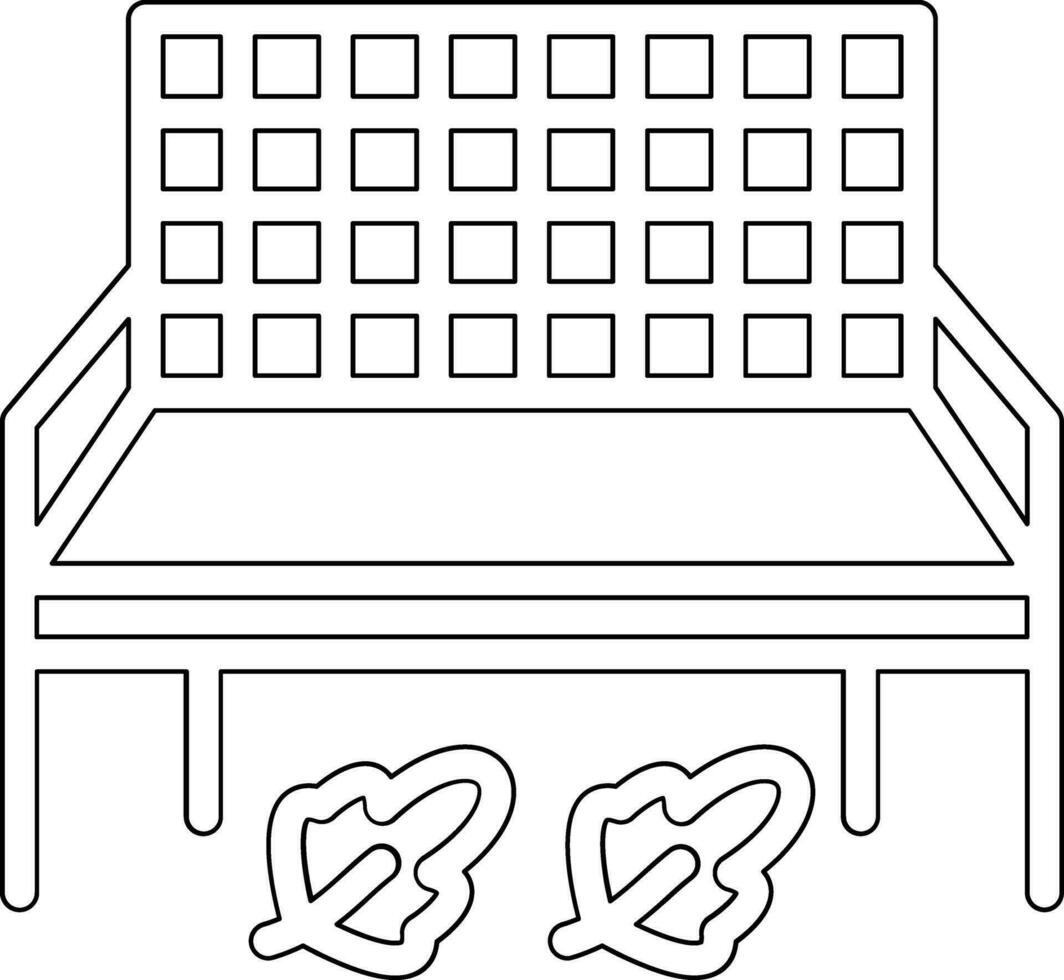 Autumn Bench Vector Icon