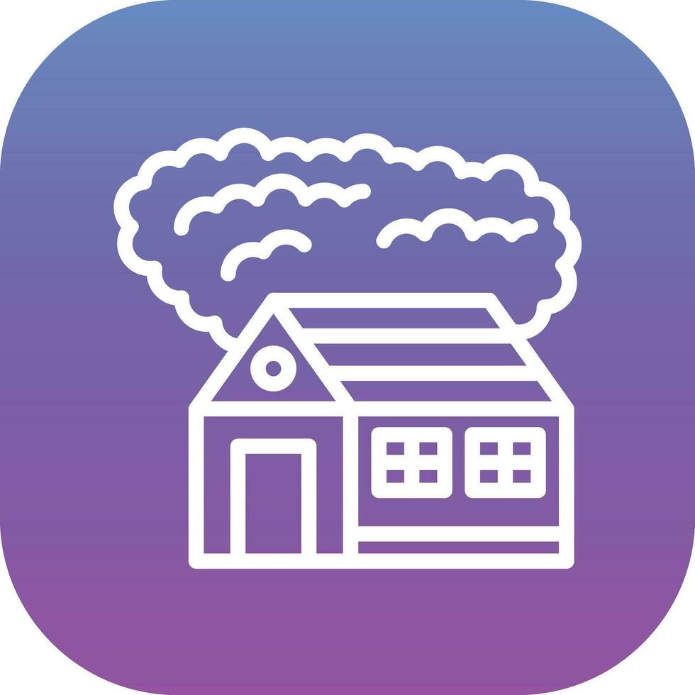 Cabin Landscape Vector Icon