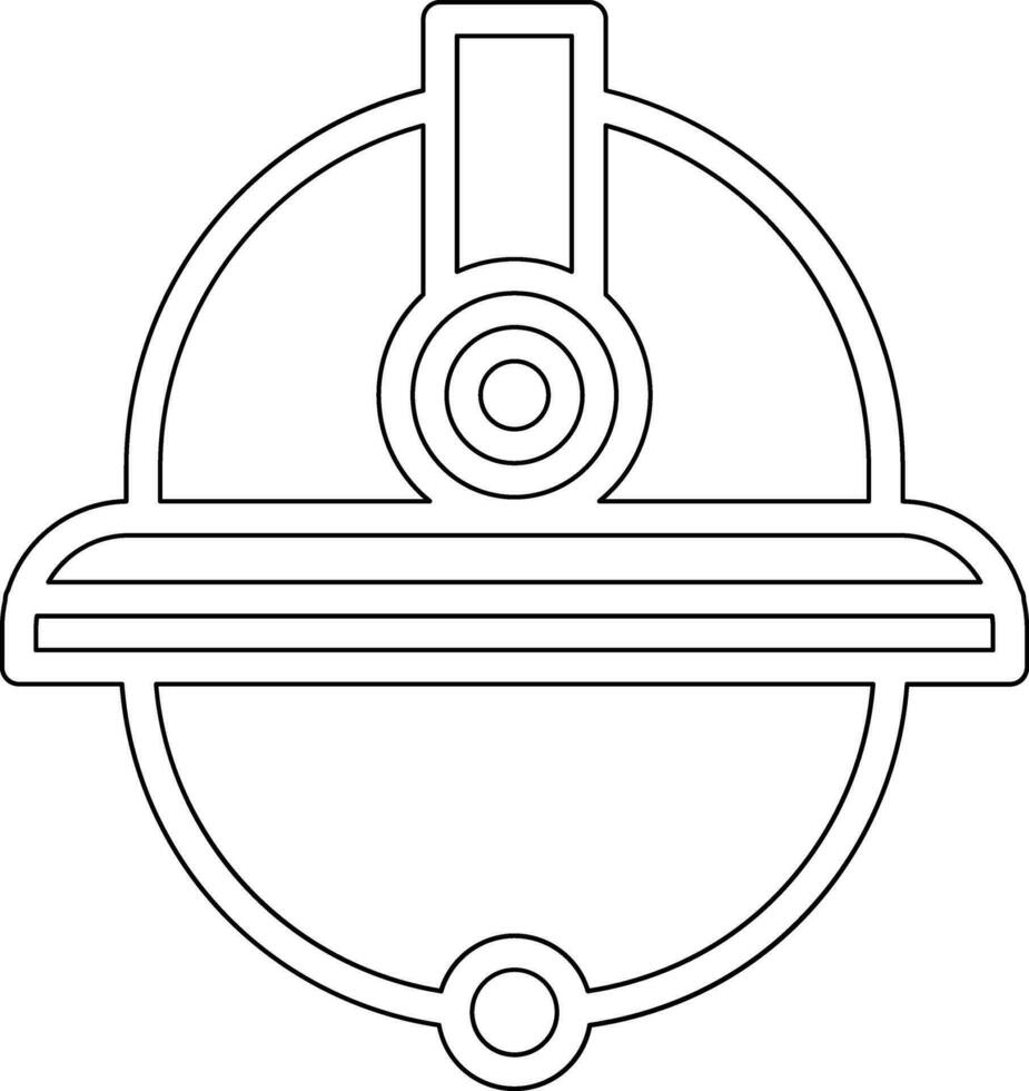bombero casco vector icono