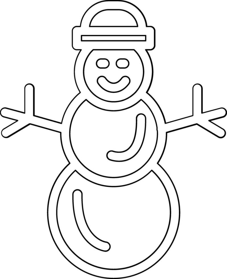 icono de vector de muñeco de nieve