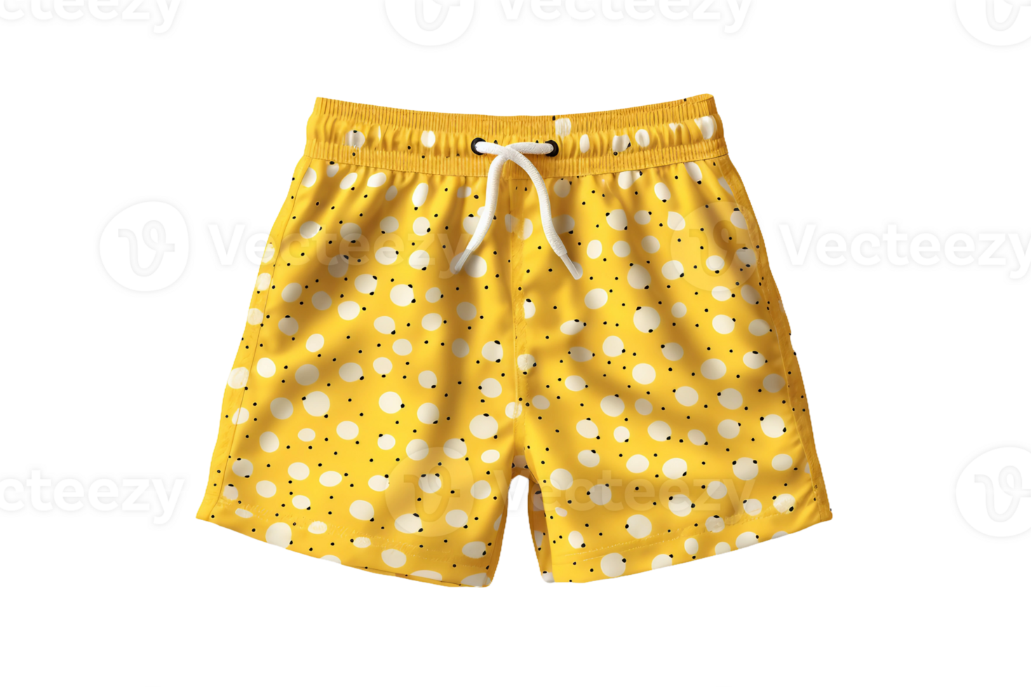 AI generated Yellow Boys Swim Trunk Style on a transparent background. png