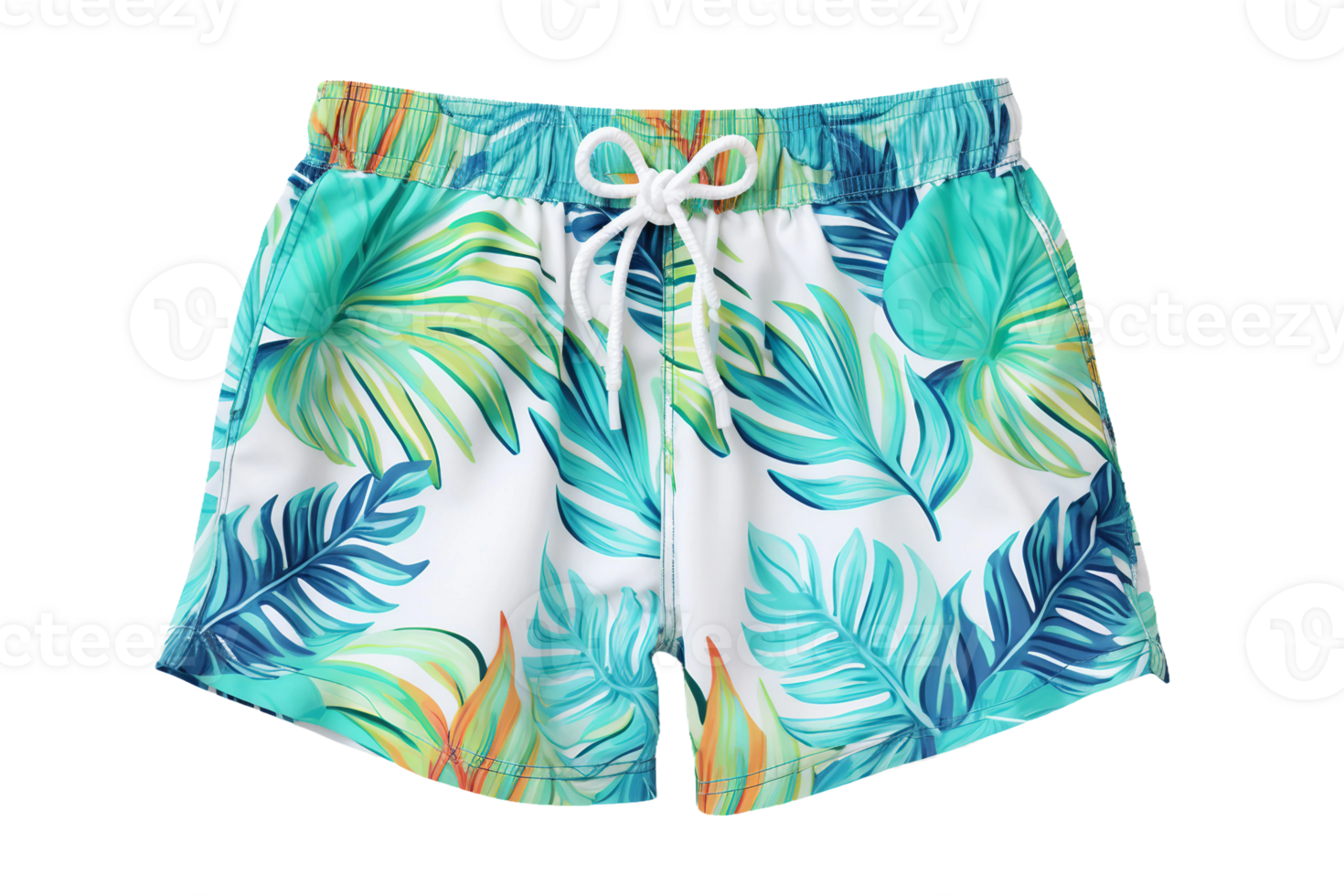 AI generated Beach Swim Trunks on transparent background. png
