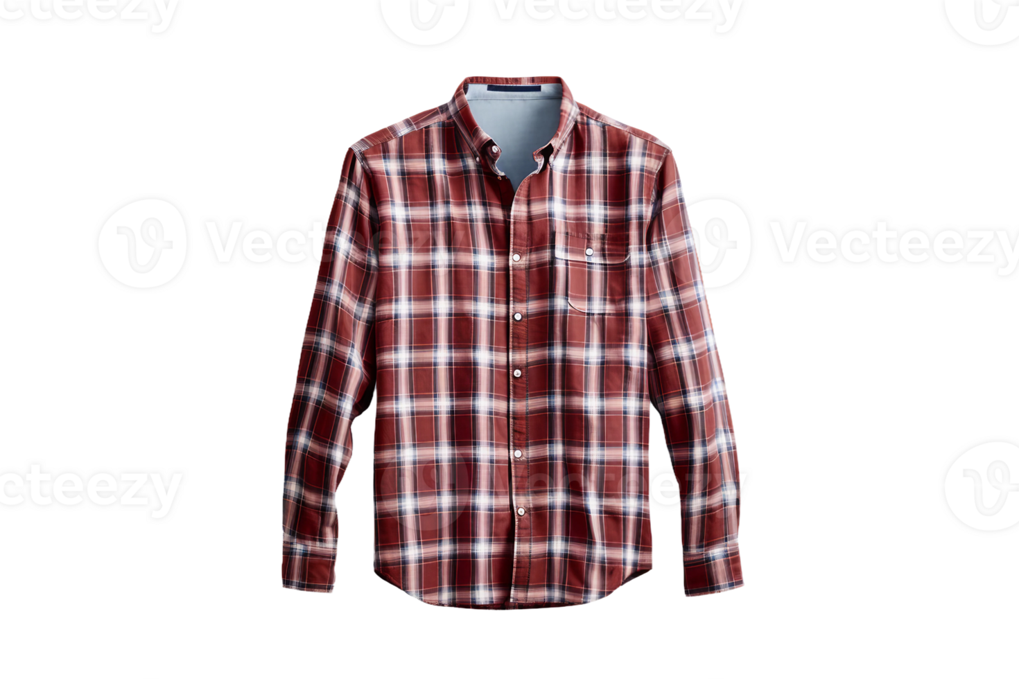 AI generated Button-Up Shirt on transparent background. png