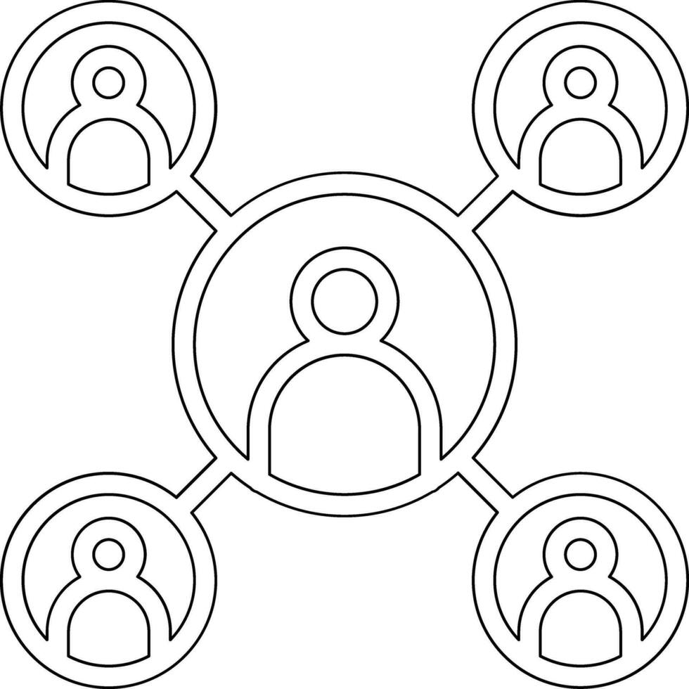 User Networking Vector Icon