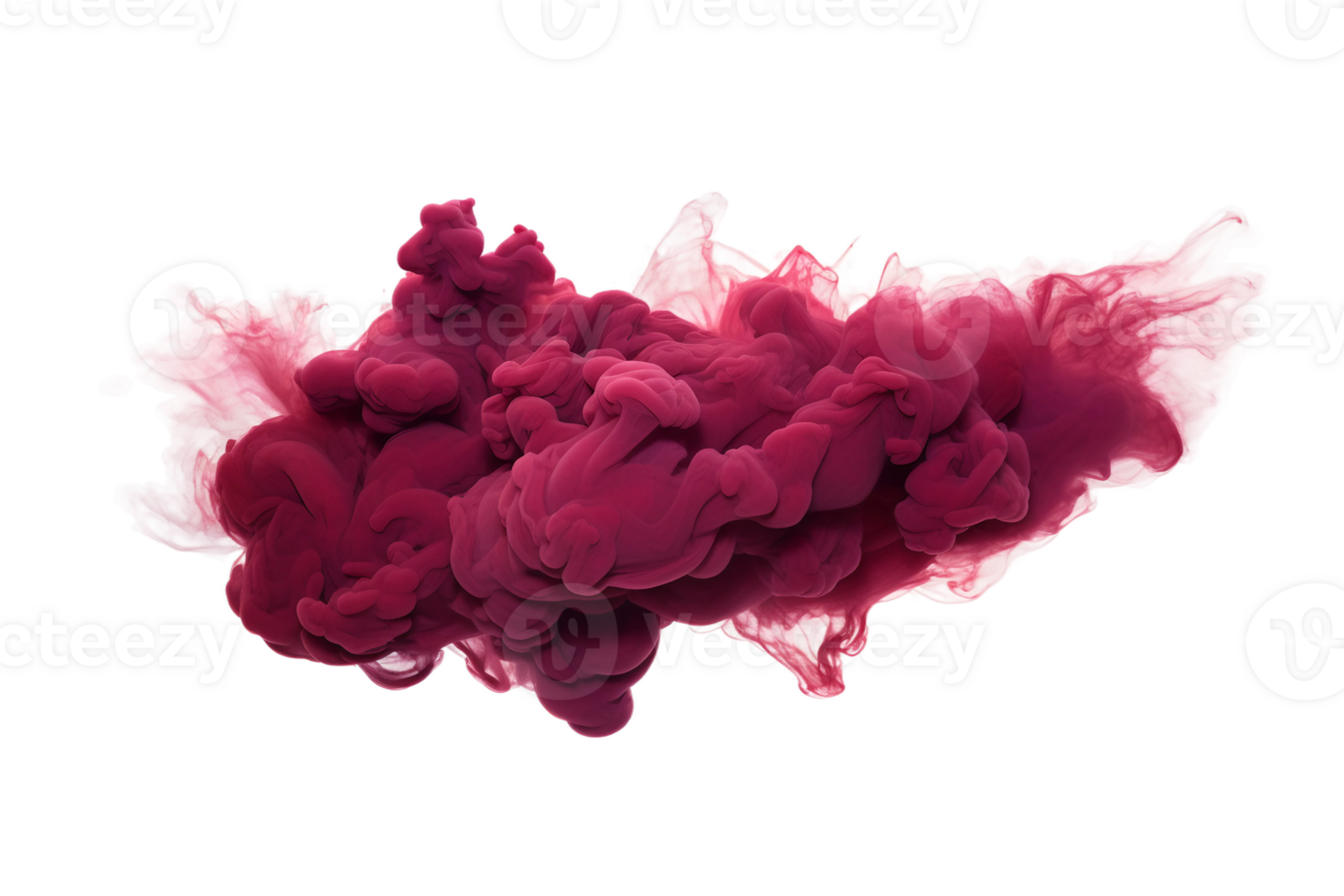 ai generato marrone Fumo nube nel artistico composizione su trasparente sfondo. png