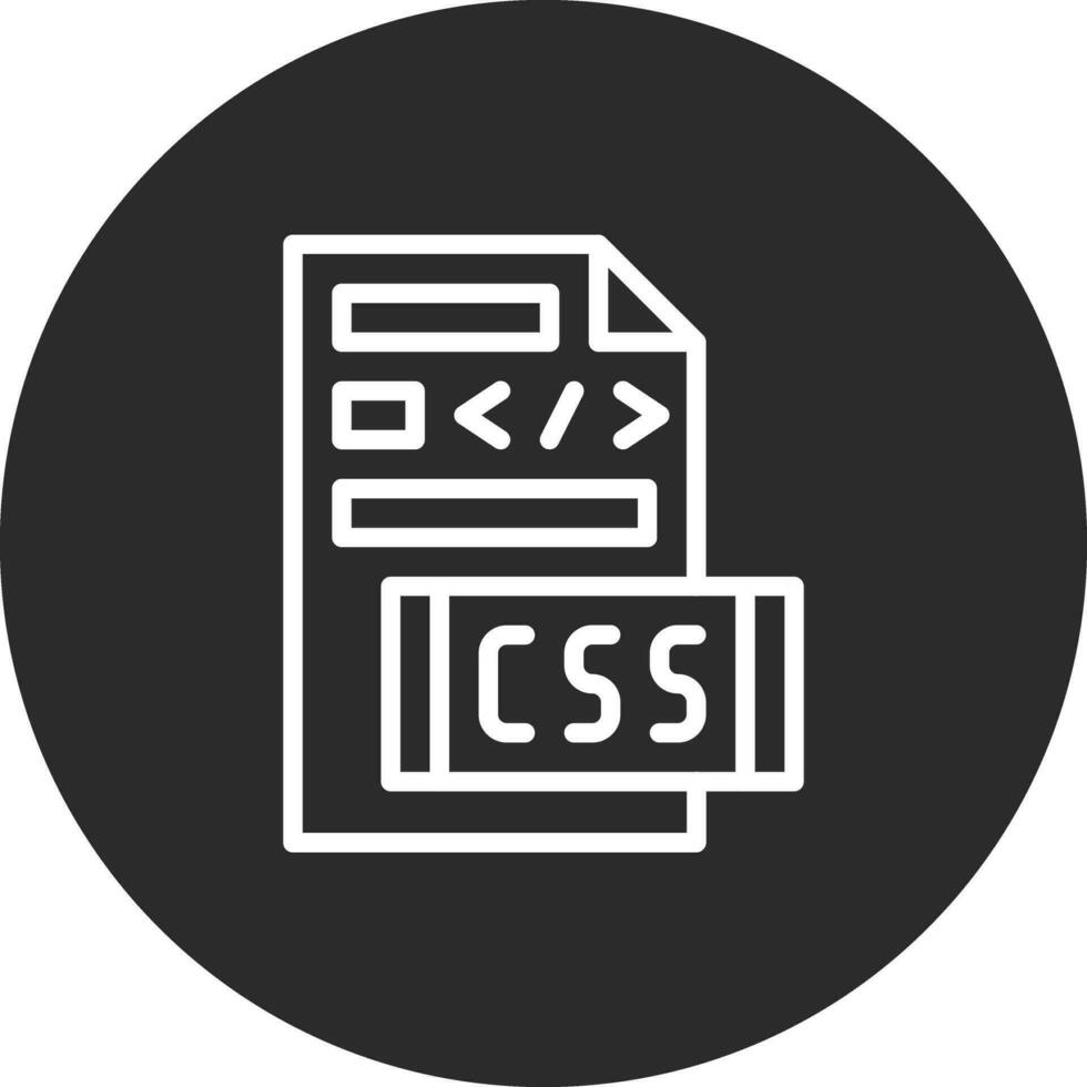 icono de vector de archivo css