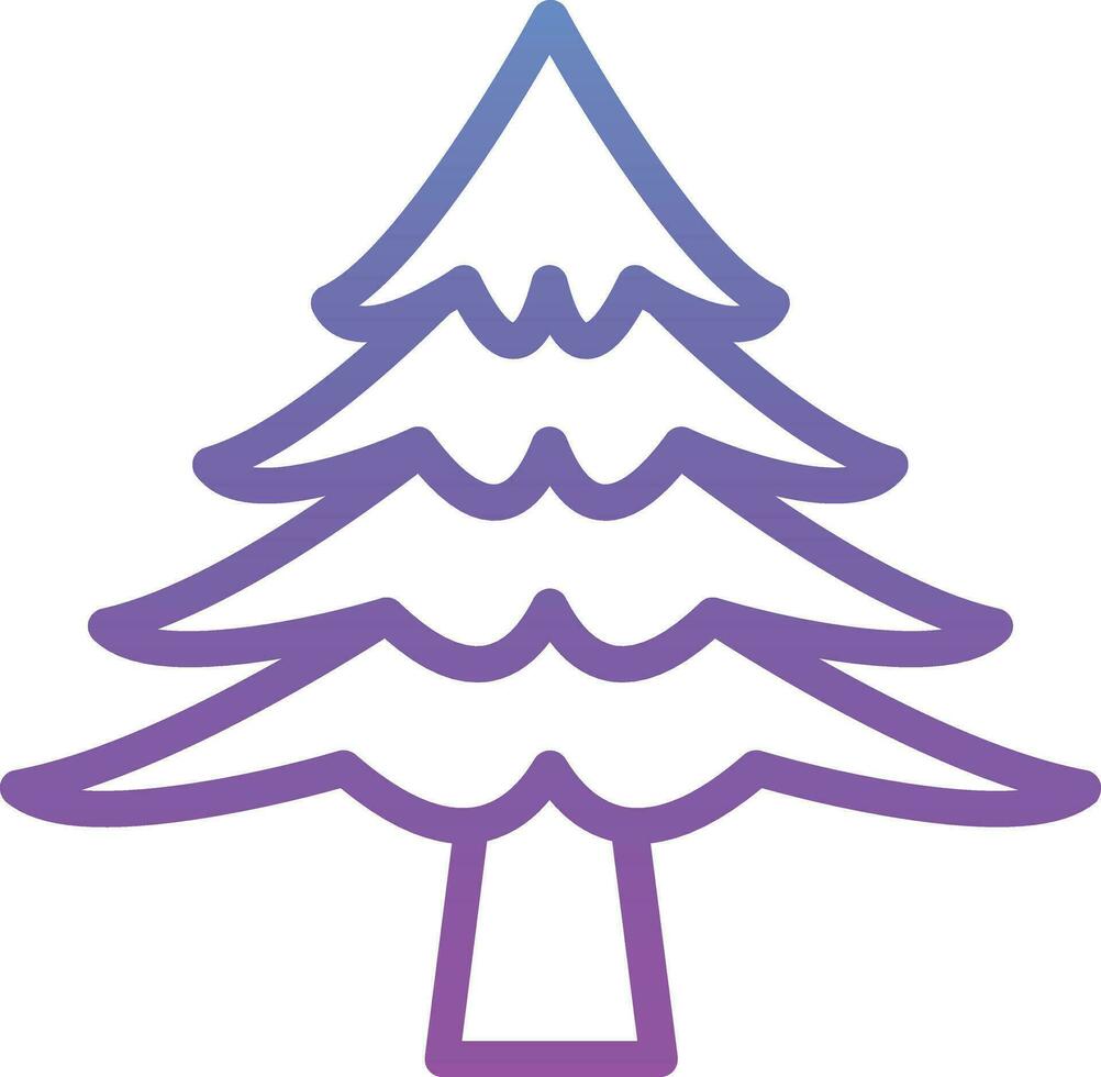 icono de vector de árbol de pino