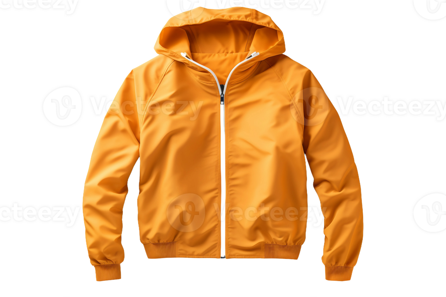 AI generated Orange Windbreaker Style on a transparent background. png